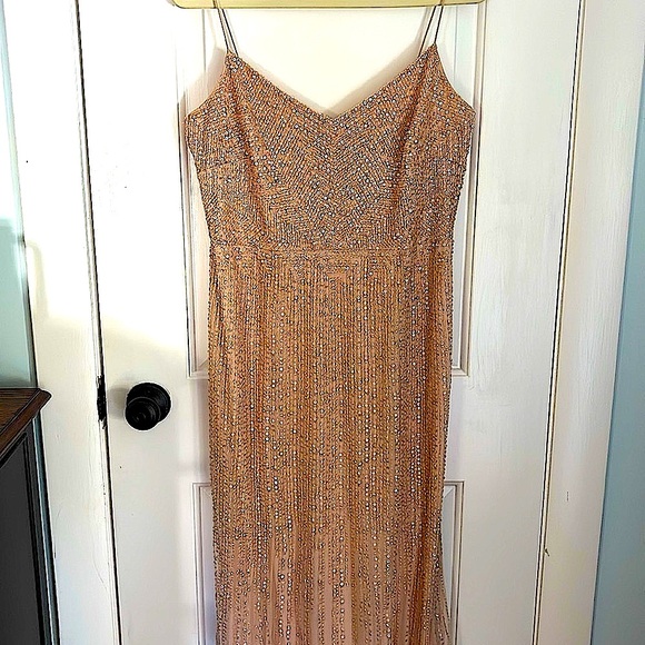 Pink Adrianna Papell Sequined Gown **Retail $244!** - Picture 1 of 9
